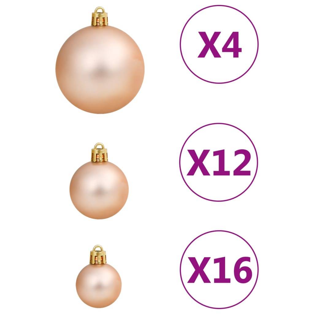 Vidaxl - Ensemble de boules de Noël 111 pièces doré rose polystyrène vidaXL 356112 - Image 8