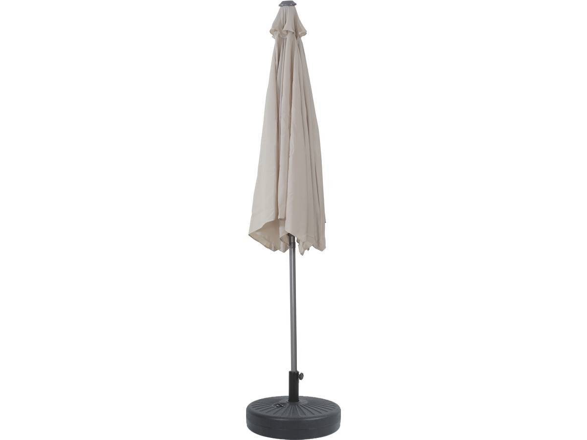 Parasol Jardin Droit Alu "sol" - Rond - ø 3m - Ecru - Avec Pied à Lester -habitat Et Jardin - Image 2