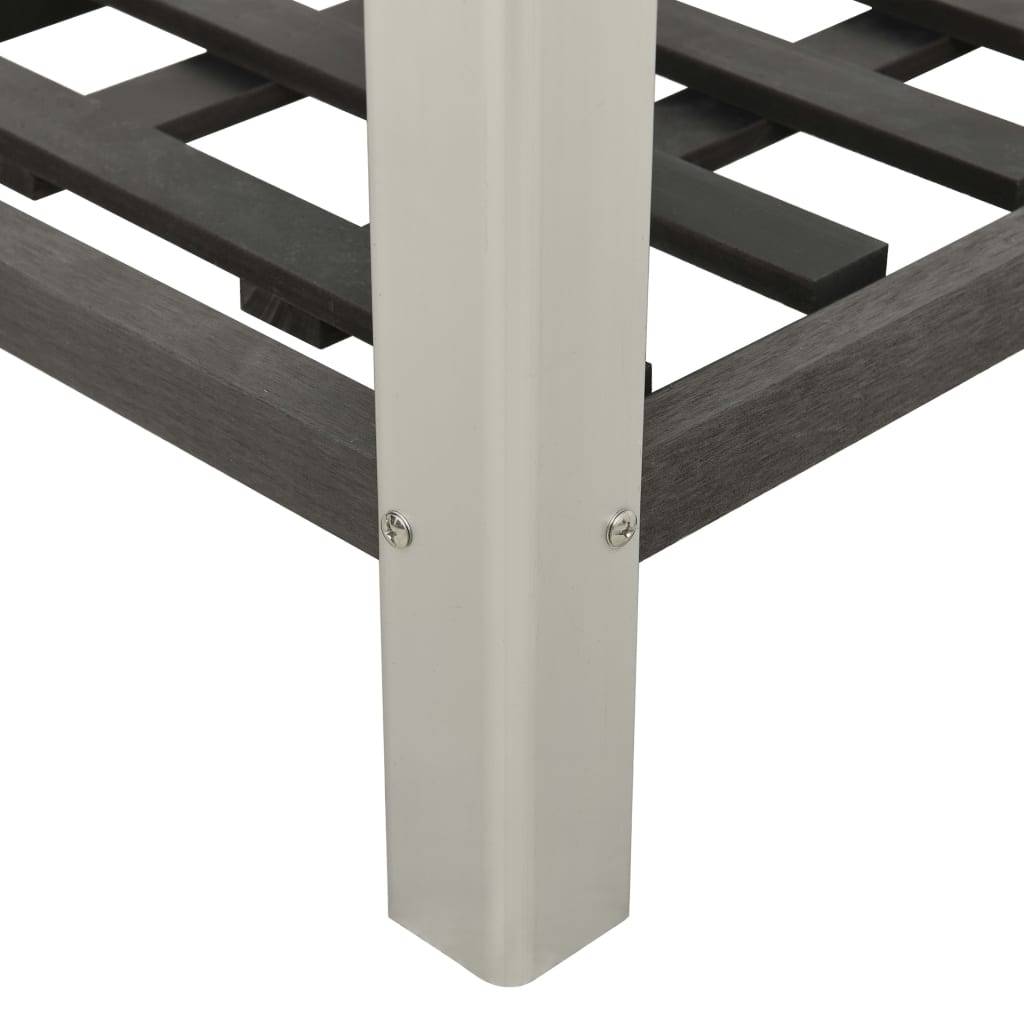 Lit surélevé de jardin bac à plantes jardinière avec étagère 75 x 50 x 90 cm WPC gris - Image 5