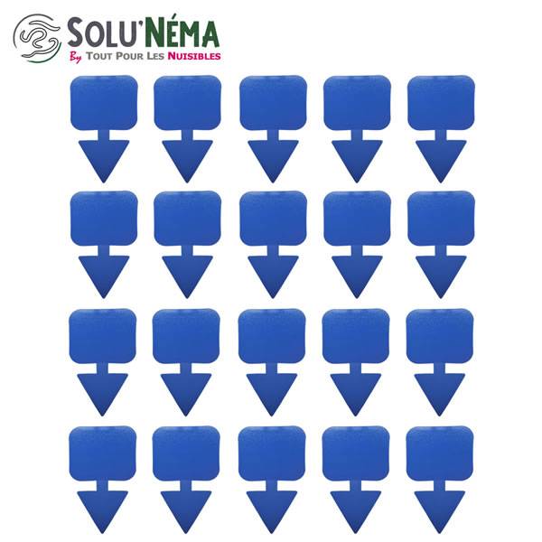 Solu'Néma - 20 Pièges Collants Bleus pour les Thrips, Moucherons, Design XXL - Image 2