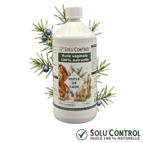 Huile de Cade Pure Concentrée – Soin Traditionnel Multi-Usages pour Animaux, Sabots, Bois et Zones Exposées – Flacon de 1L Solu'Control - Image 2