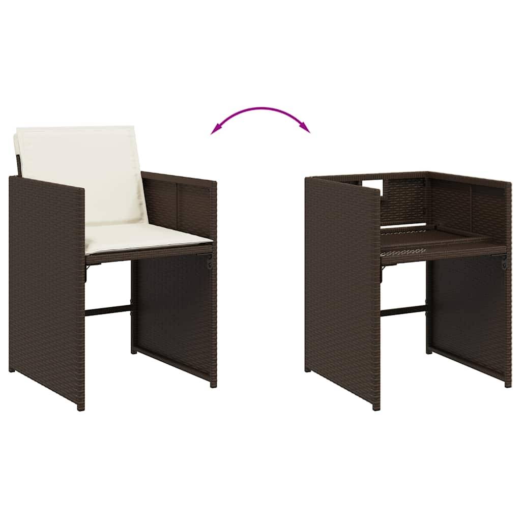 Chaise bois composite 4 places rotin marron 50,5 x 54 x 79 cm - Prolenta premium p3124.0 - Image 8