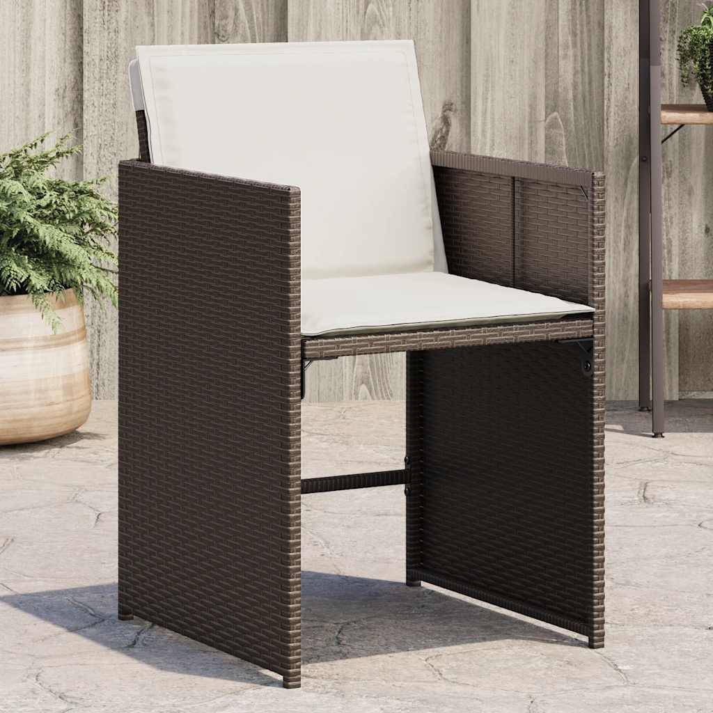 Chaise bois composite 4 places rotin marron 50,5 x 54 x 79 cm - Prolenta premium p3124.0 - Image 2