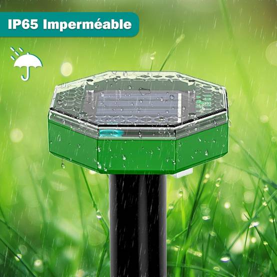 Répulsif Solaire Anti-Taupes 6 Pièces - Ultrasons 650 m² - Écologique - Living123 - Image 2