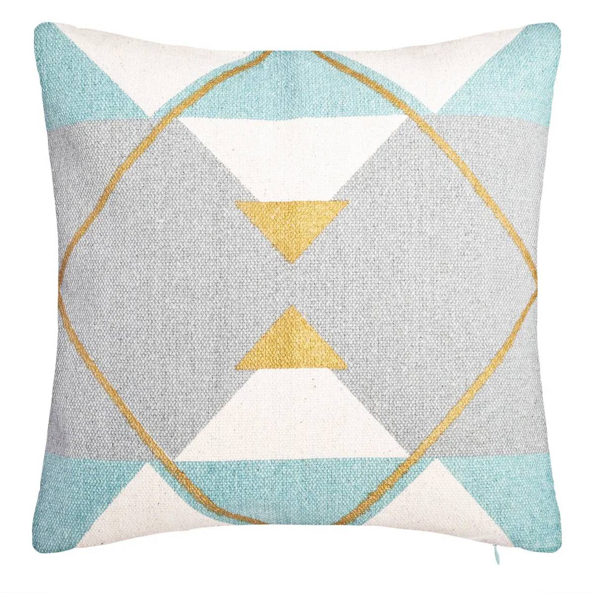 Housse de Coussin Imprimé "Geom" 40x40cm Multicolore - Image 1
