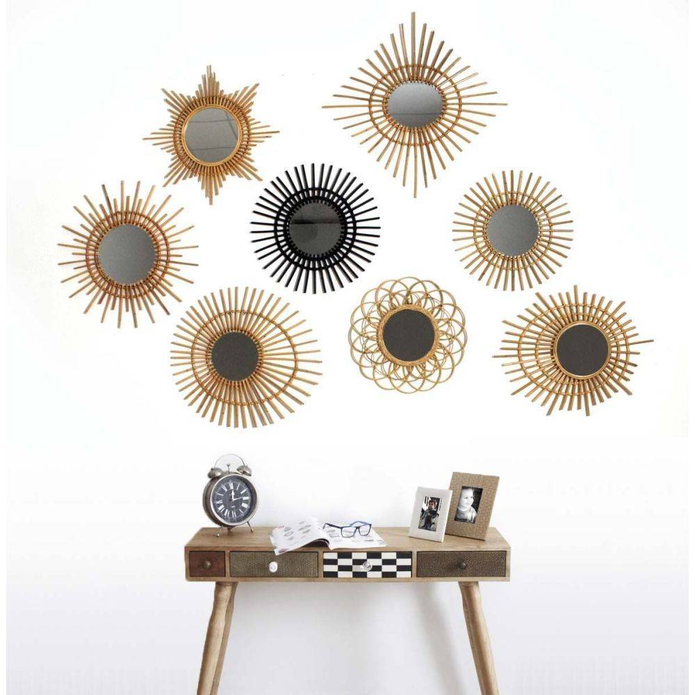Aubry Gaspard - Maxi miroir Paon en rotin - Image 2