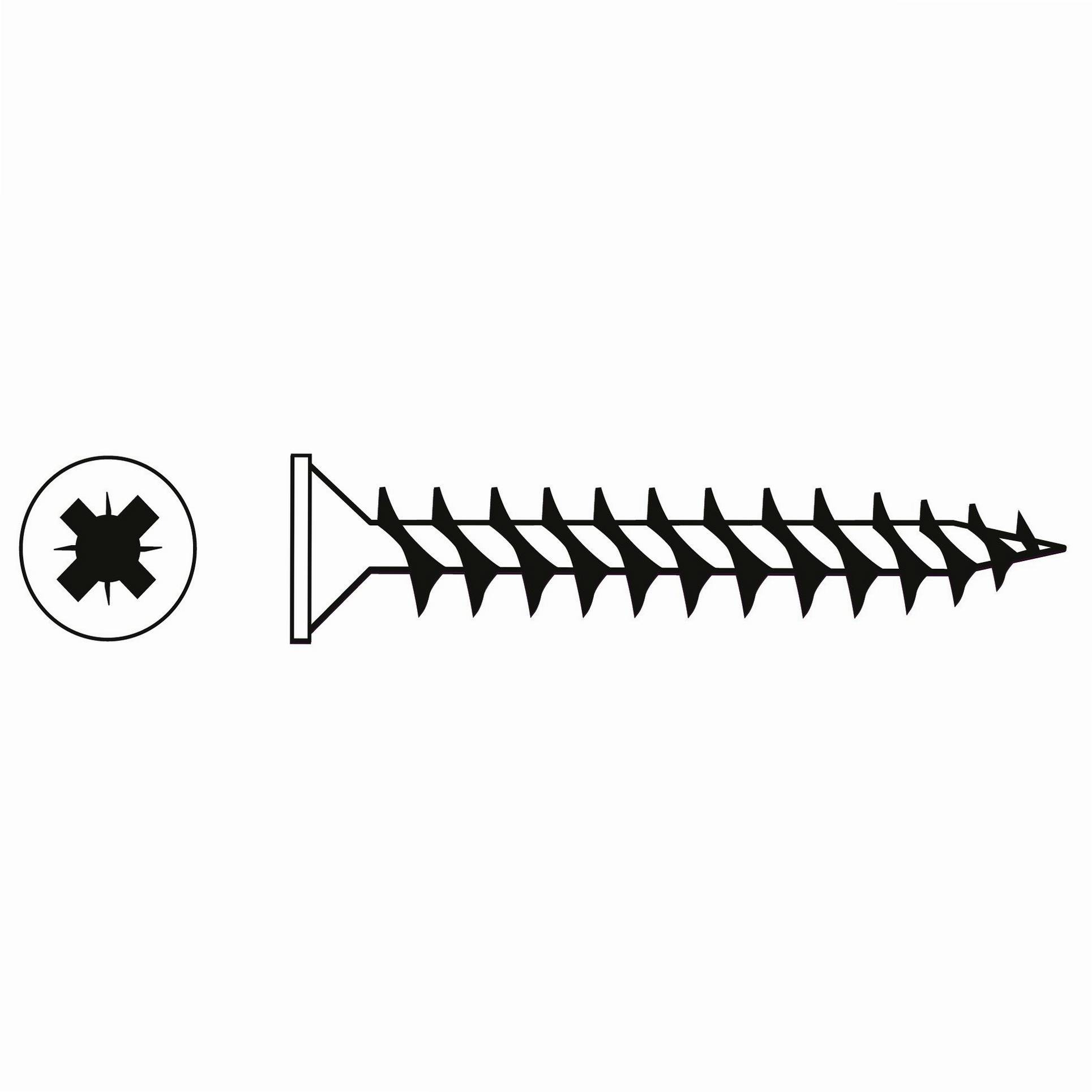 Vis à bois tête fraisée PZ zinguée Viswood filet total - 4x50 mm (x15 vis) - Image 6