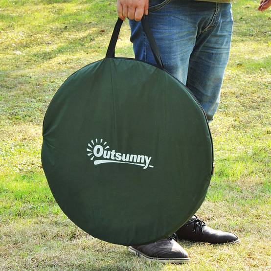 Tente de douche pop-up polyester vert 100 x 100 x 185 cm - PANGIVO - Image 9