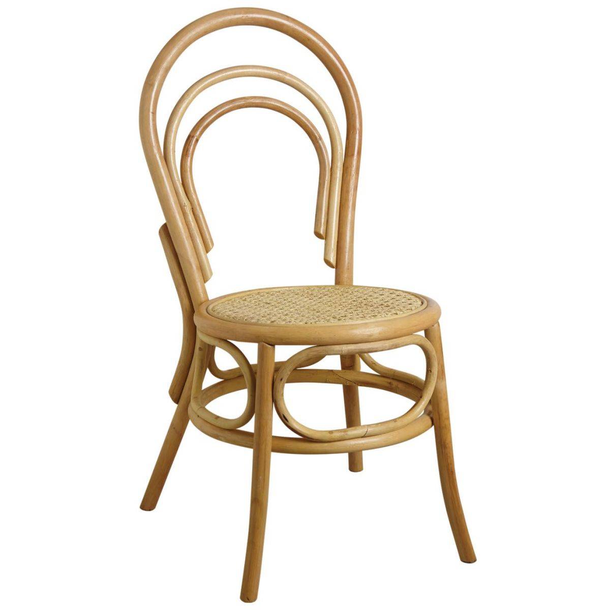 Aubry Gaspard - Chaise en rotin naturel et cannage - Image 1