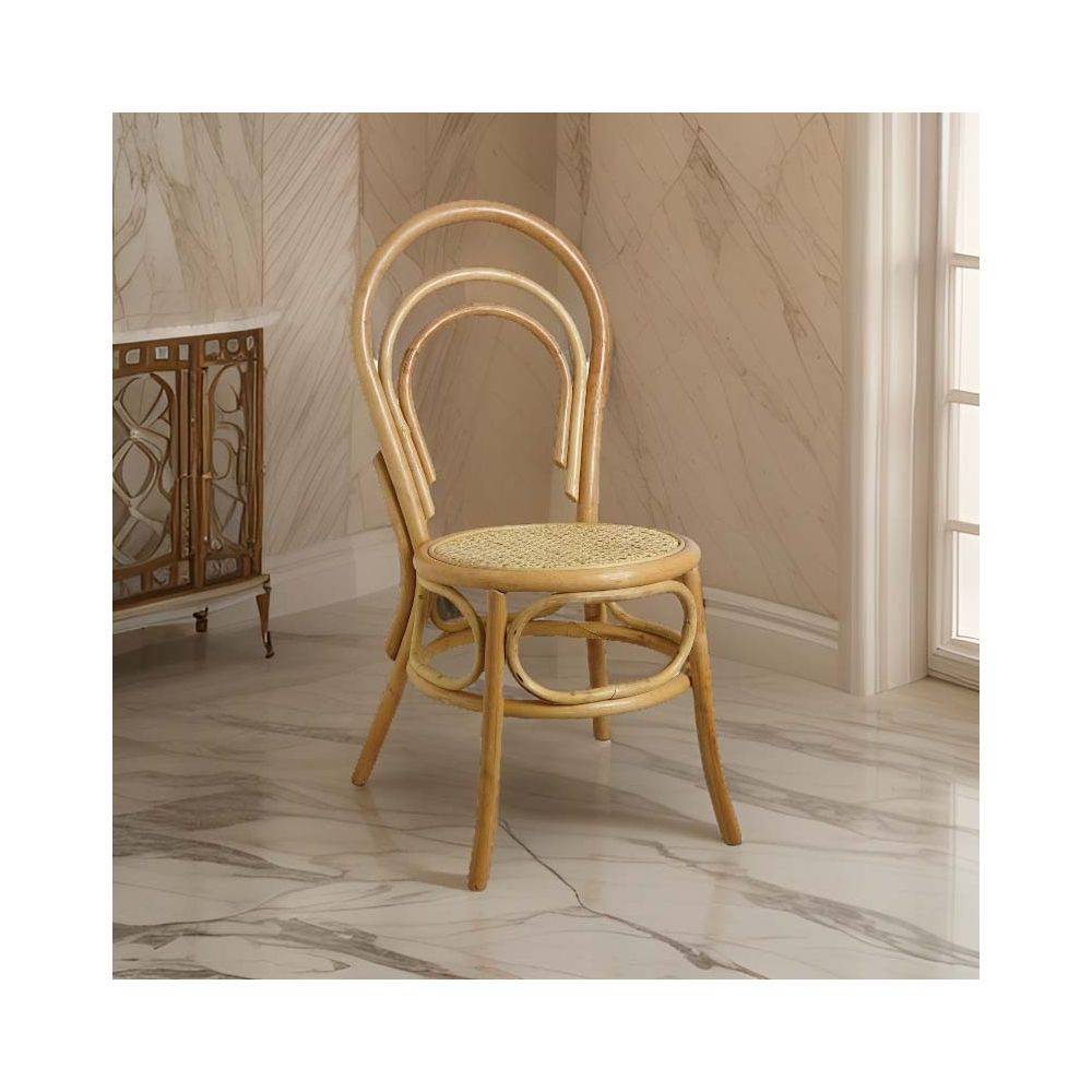 Aubry Gaspard - Chaise en rotin naturel et cannage - Image 2