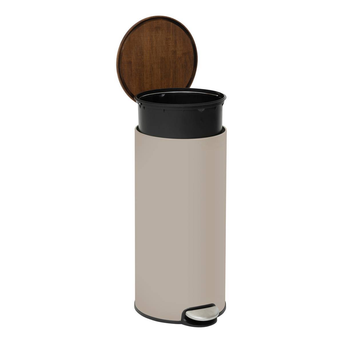 Poubelle Modern Color avec Pedale 30L Argile et Acacia 37,7x29,2x59,5 cm - 5five - Image 4