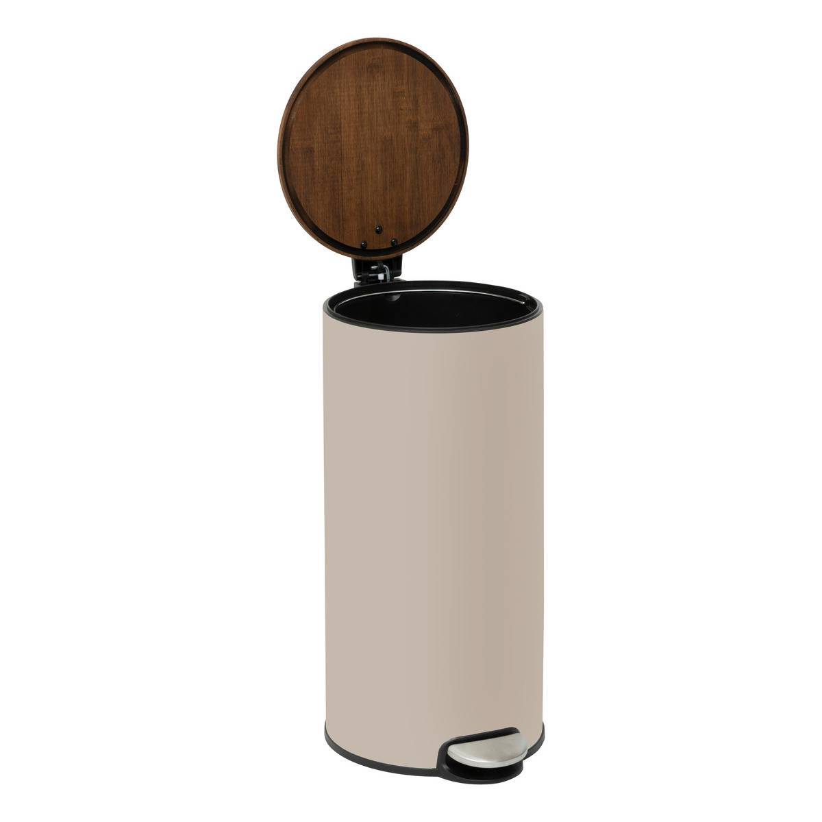 Poubelle Modern Color avec Pedale 30L Argile et Acacia 37,7x29,2x59,5 cm - 5five - Image 3