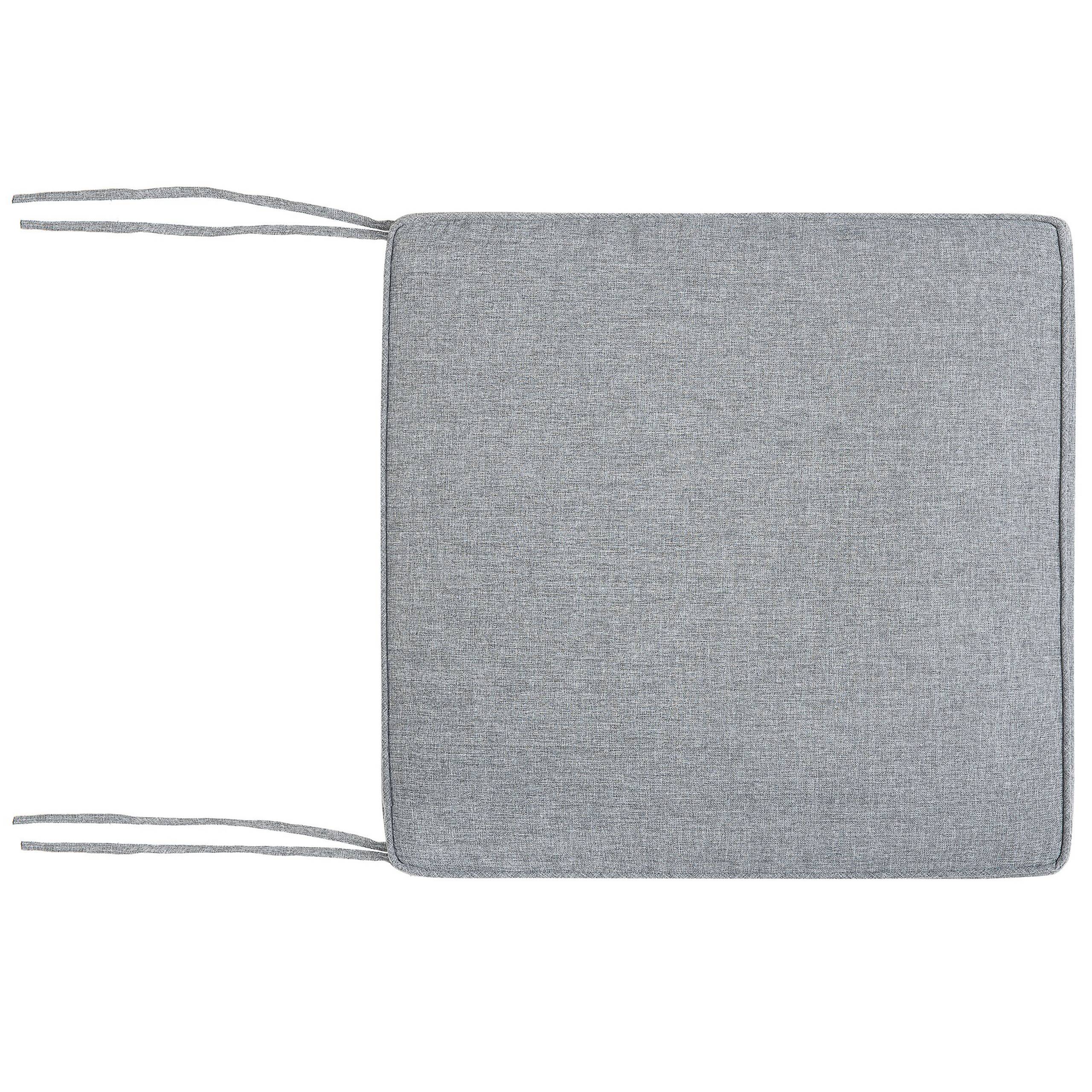 Beliani - Lot de 8 Coussins d'Assise pour Chaise de Jardin 46 x 46 cm en Tissu Imperméable Gris Beliani - Image 6