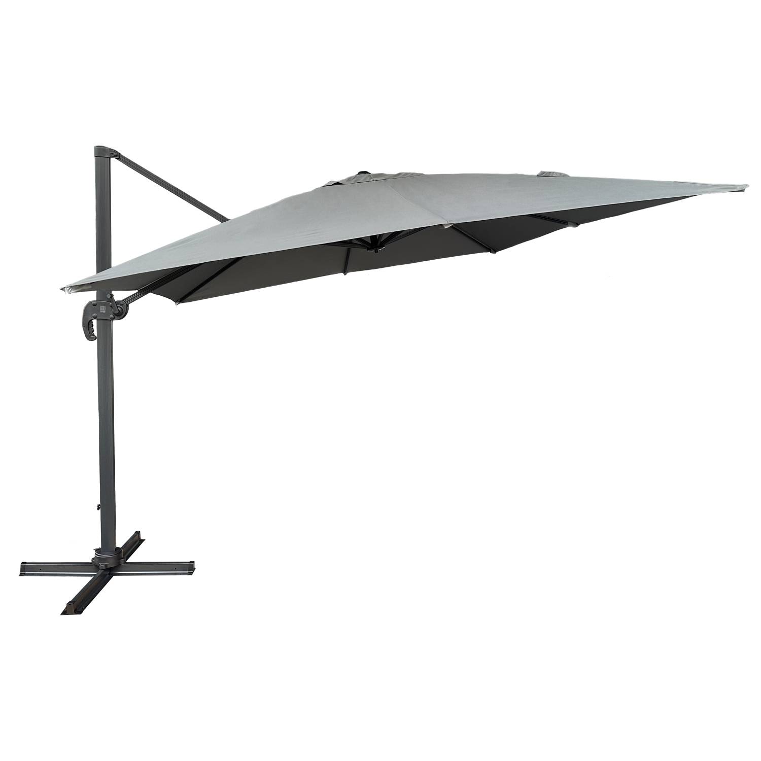 Happy Garden - Parasol déporté MOLOKAI carré 3x3m gris + housse - HAPPY GARDEN - Image 3