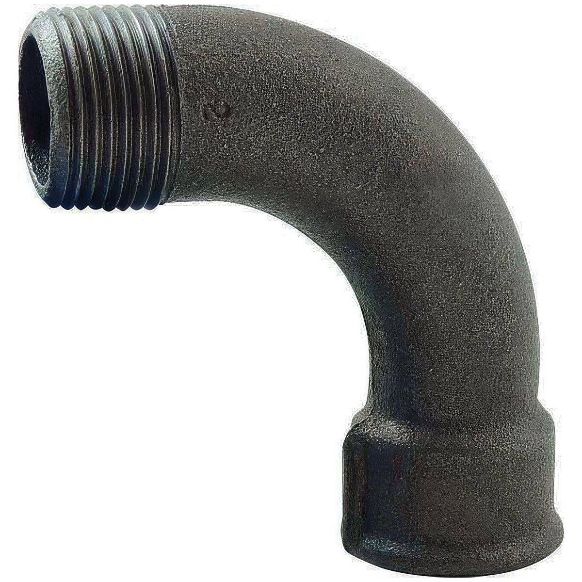 Codital - Coude 90° à grand rayon en fonte maléable à cœur noir male femelle - 1''1/2 - Image 1
