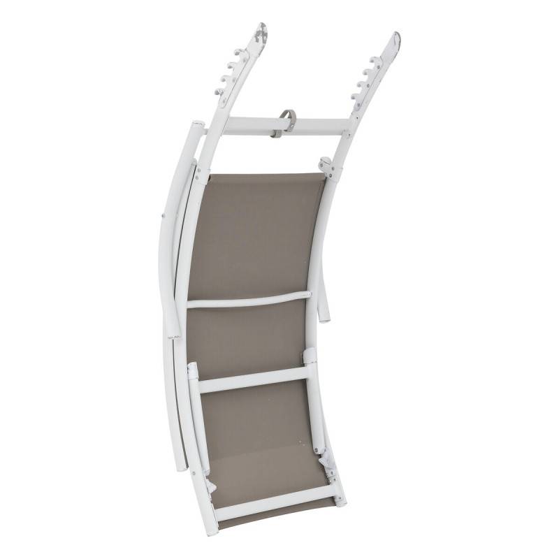 Hesperide - Transat "Samba" noisette & blanc en aluminium traité époxy Hespéride - Image 6