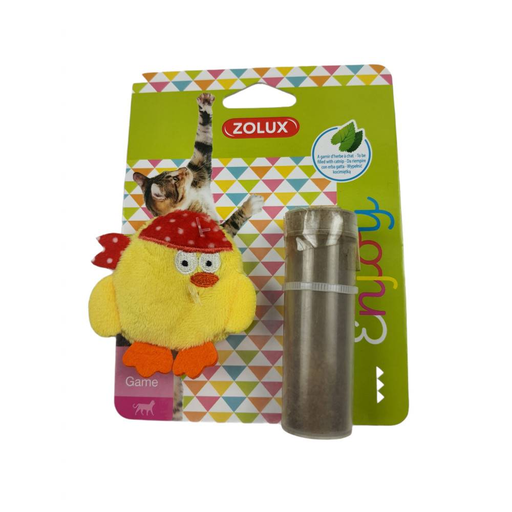 Zolux - Pirate jaune Taille 7 x 6 cm avec catnip Jouet chat - Image 2