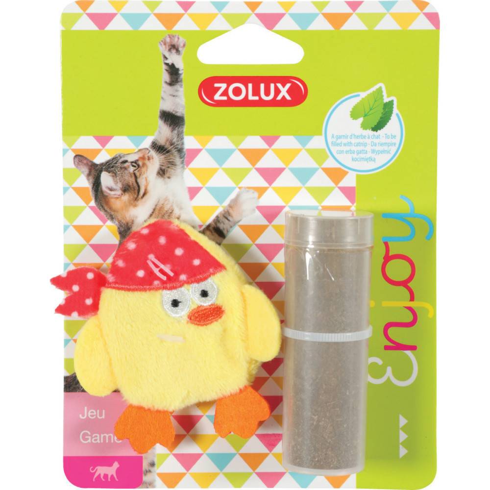 Zolux - Pirate jaune Taille 7 x 6 cm avec catnip Jouet chat - Image 4