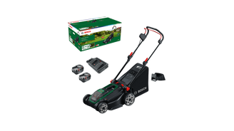 Tondeuse à gazon sans fil ROTAK18V2-43 - BOSCH - avec 2 batteries 4,0Ah - chargeur - 06008B9L00