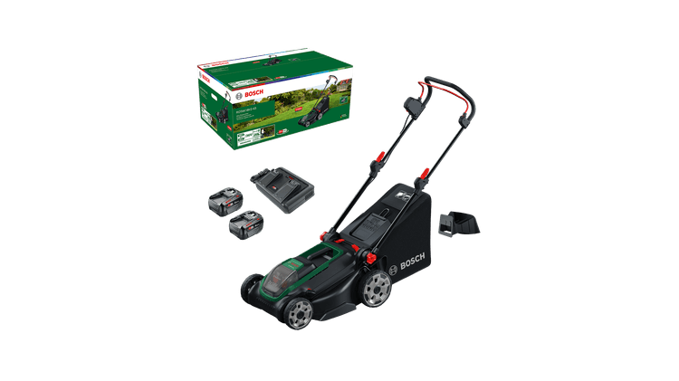 Tondeuse à gazon sans fil ROTAK18V2-43 - BOSCH - avec 2 batteries 4,0Ah - chargeur - 06008B9L00 - Image 1