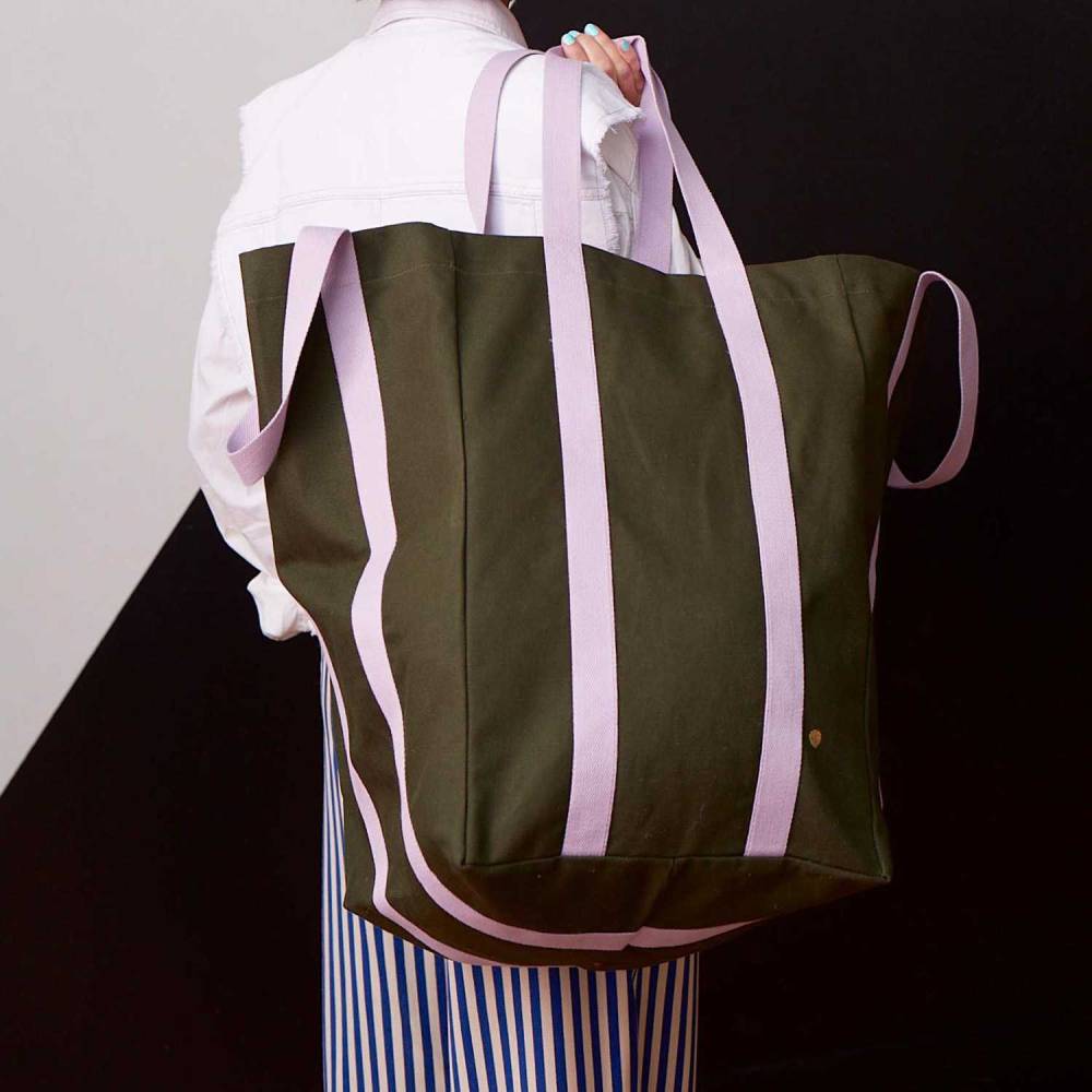 Vivaraise - Maxi sac en coton bio Poppins 48 x 33 x 33 cm - Image 2