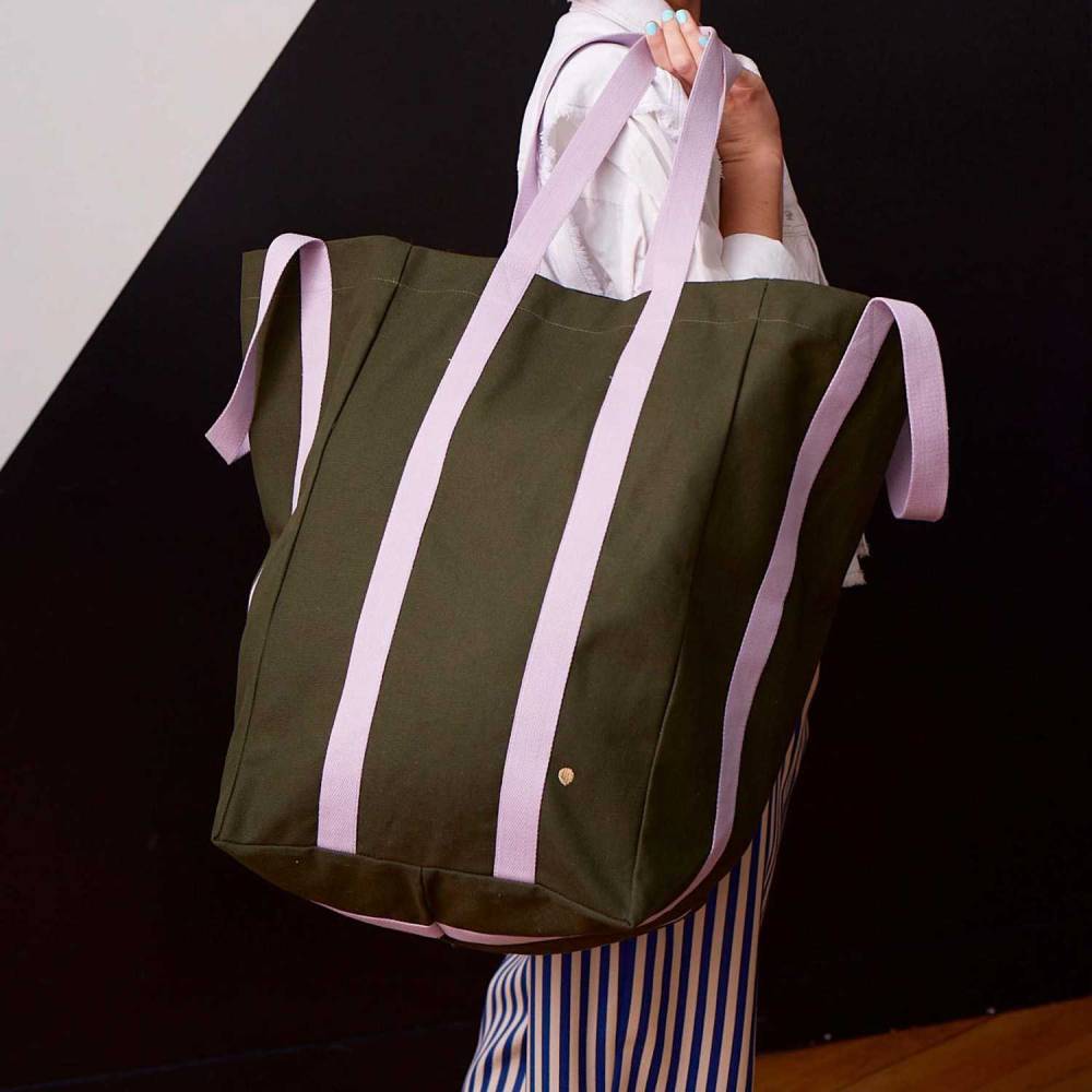 Vivaraise - Maxi sac en coton bio Poppins 48 x 33 x 33 cm - Image 3