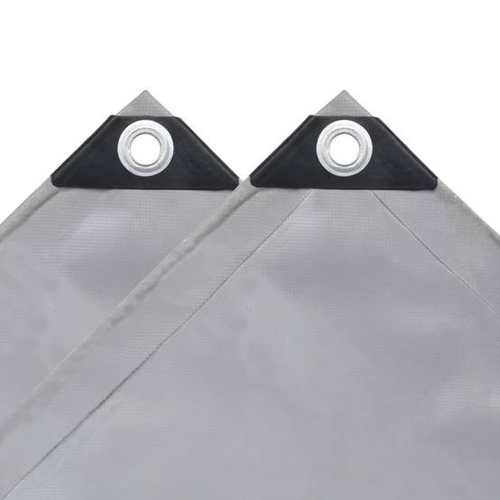 Toile de Protection PVC Épaisse Indéchirable avec Œillets pour Bricolage Grise 3x3m – ComfortXL Outdoor Living - Image 4