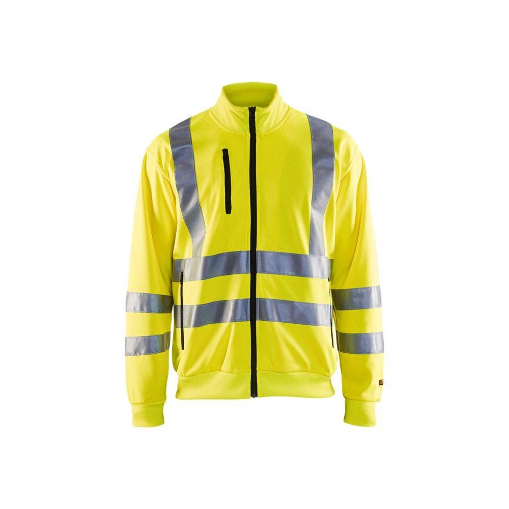 Blaklader - Sweat zippé haute visibilité Blaklader col officier Jaune XS - Image 1