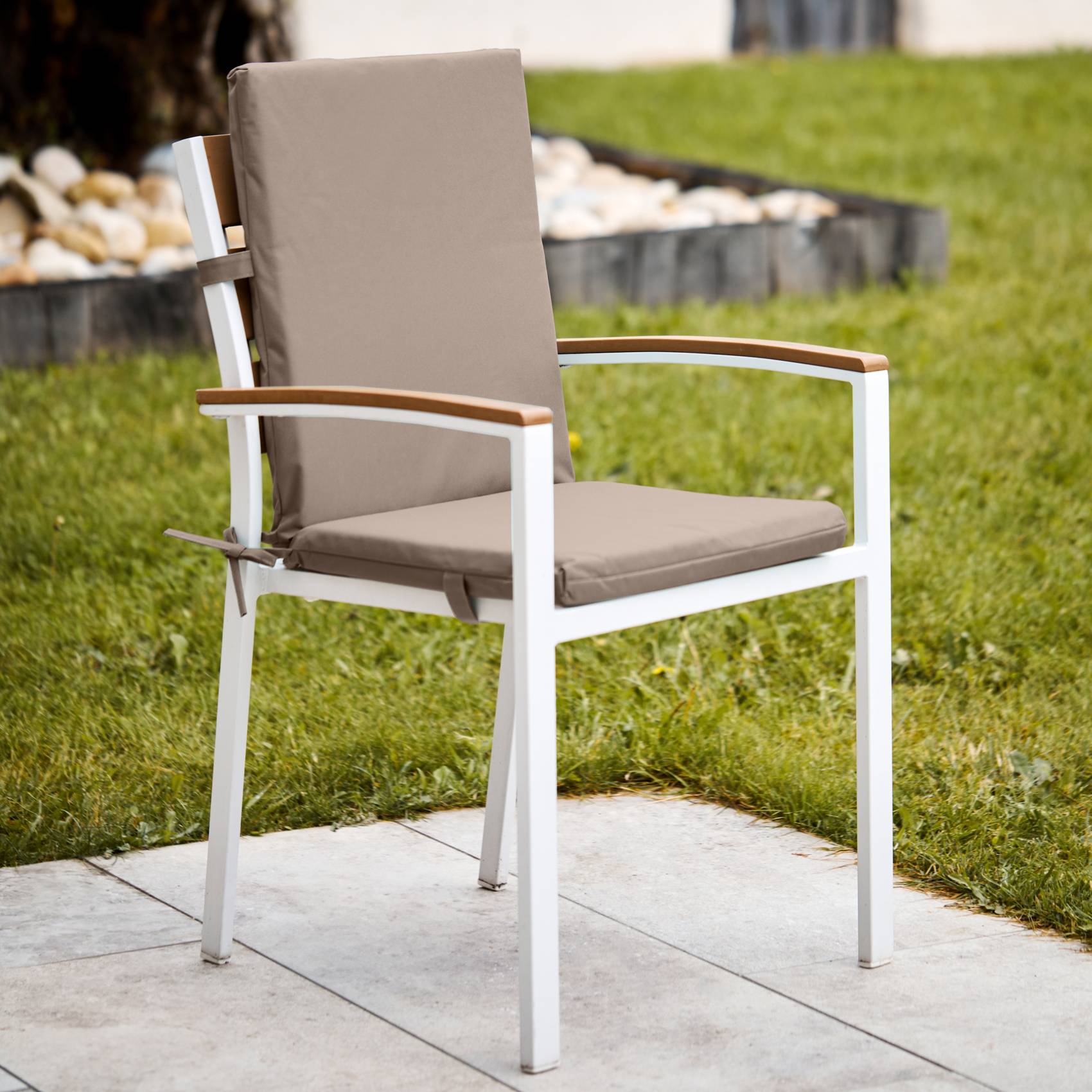 Home Maison - Coussin de fauteuil extérieur assise et dossier MINORQUE - HOME MAISON - Polyester - Lin - Image 3