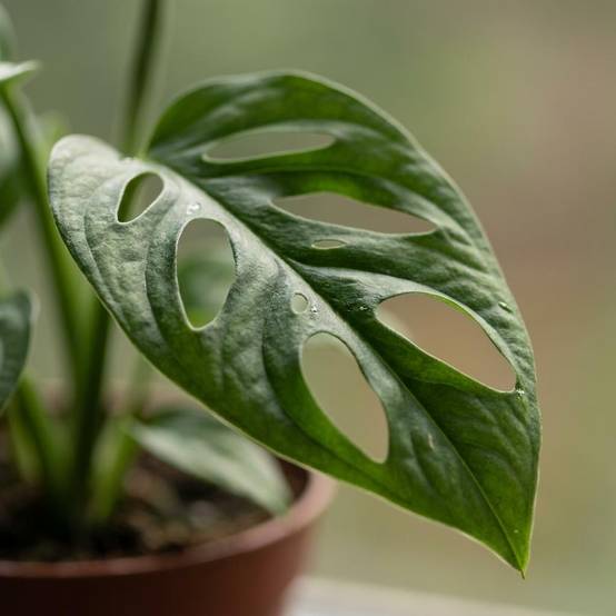 Monstera adansonii - avec pot blanc - lot de 2 - Ø12cm - ↕25cm - Plantes d’intérieur - Image 4