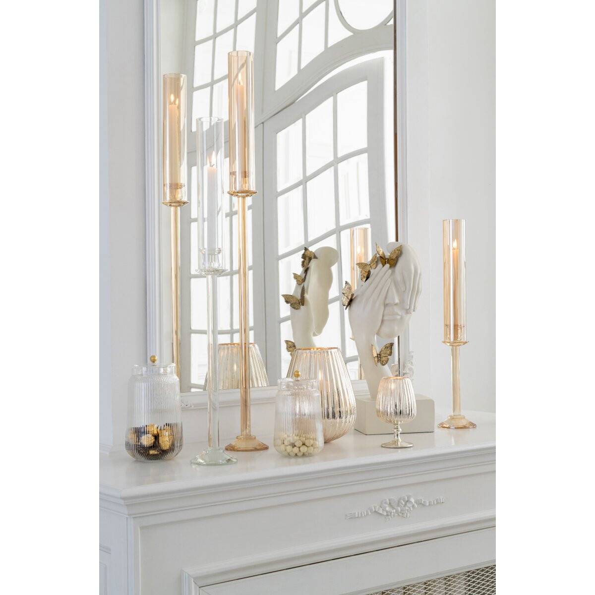 J-Line - Chandelier Design en Cristal "Wendy" 61cm Doré - Image 5