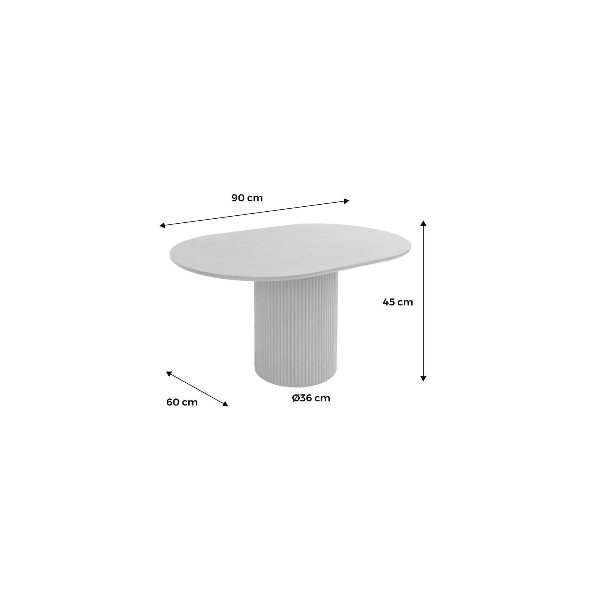 sweeek - Table basse oblongue décor bois sculpté 90cm. couleur noyer | sweeek - Image 5