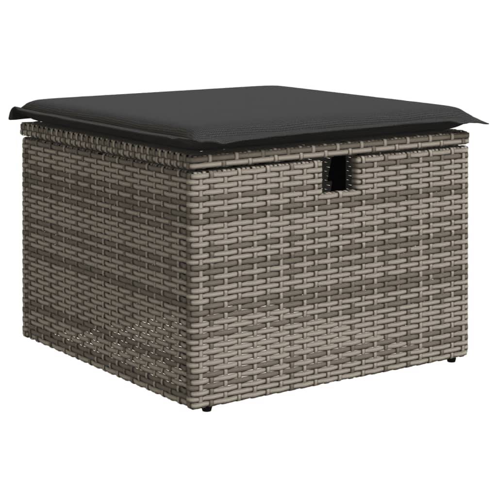 Vidaxl - Salon de jardin 8 pcs avec coussins gris résine tressée vidaXL 3274830 - Image 6