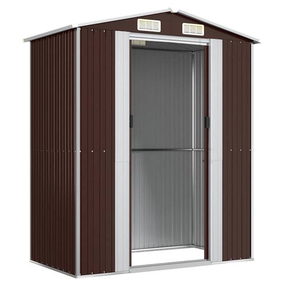 Abri de jardin acier galvanisé marron foncé 192 x 108 x 223 cm - PANGIVO - Image 3