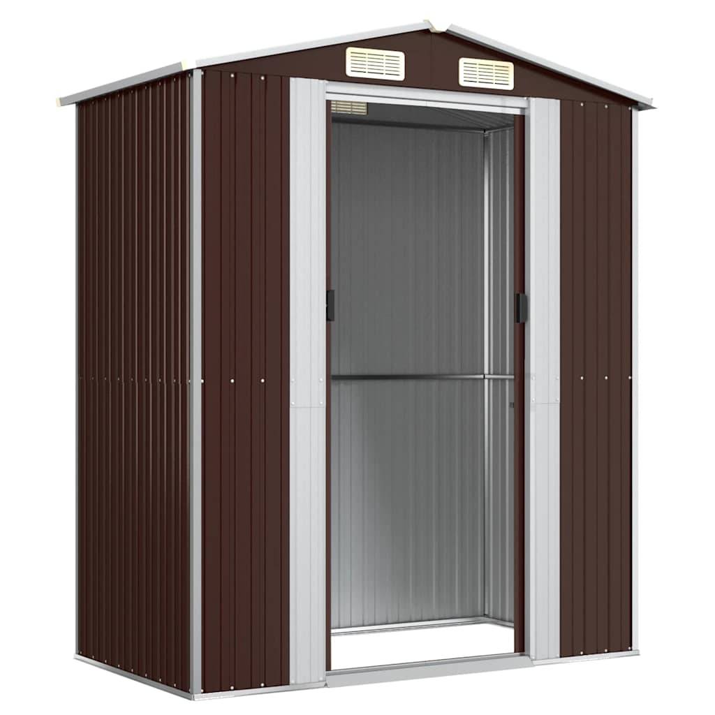 Abri de jardin acier galvanisé marron foncé 192 x 108 x 223 cm - PANGIVO - Image 3