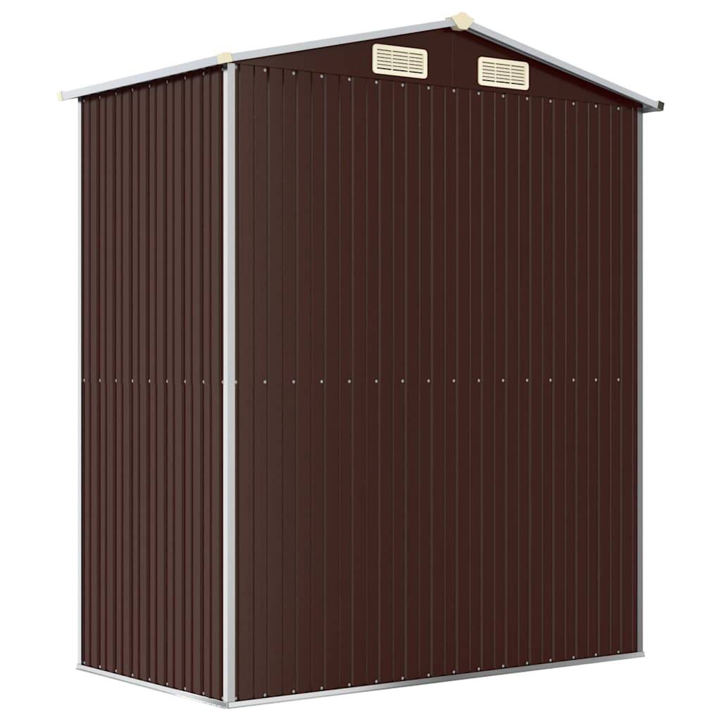 Abri de jardin acier galvanisé marron foncé 192 x 108 x 223 cm - PANGIVO - Image 6