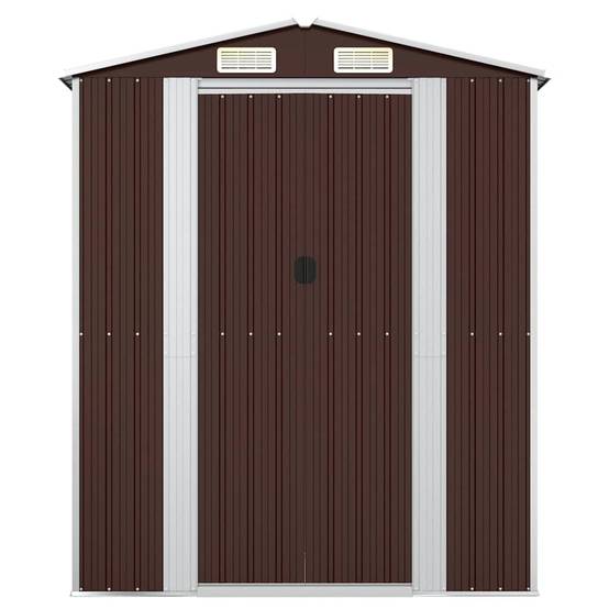 Abri de jardin acier galvanisé marron foncé 192 x 108 x 223 cm - PANGIVO - Image 4