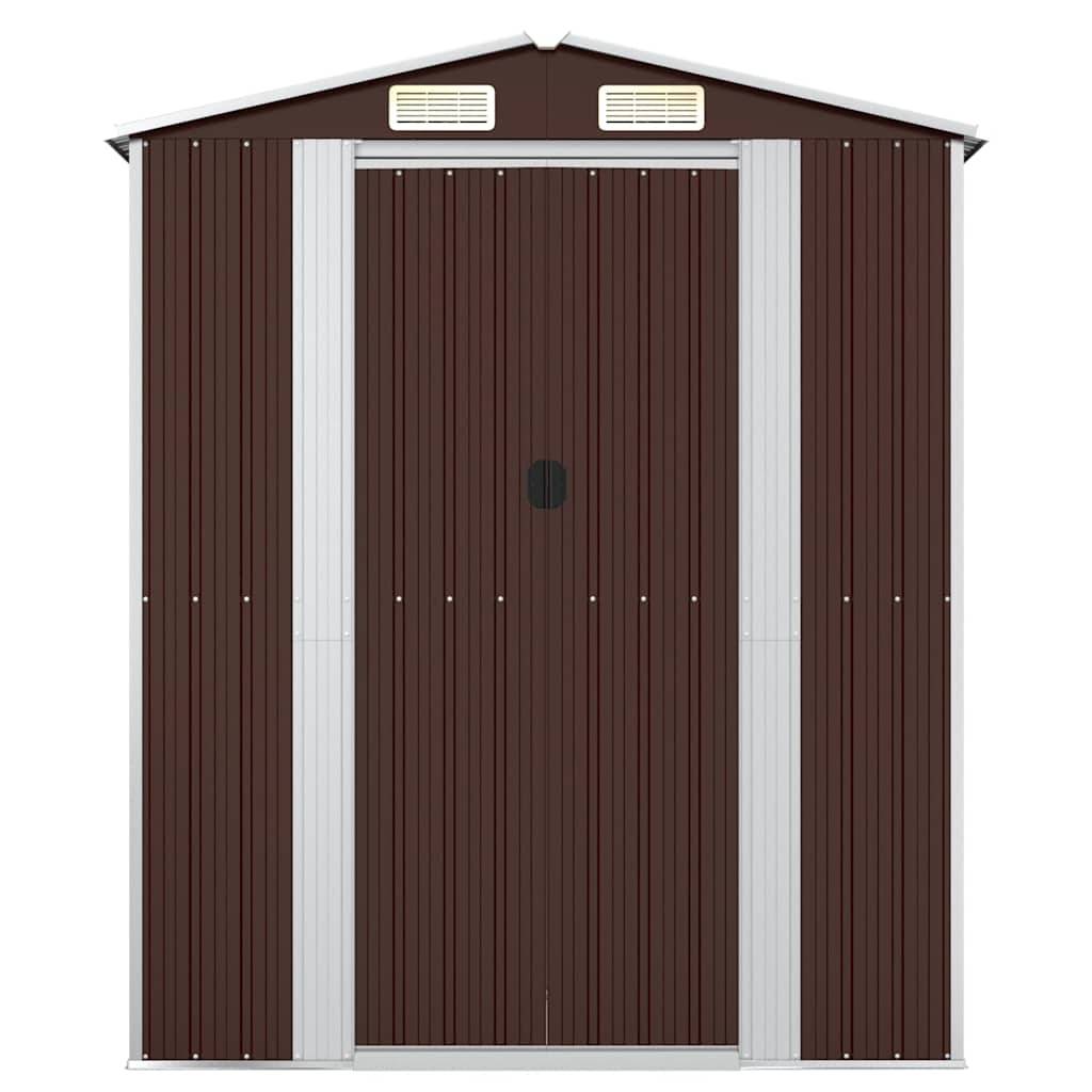 Abri de jardin acier galvanisé marron foncé 192 x 108 x 223 cm - PANGIVO - Image 4