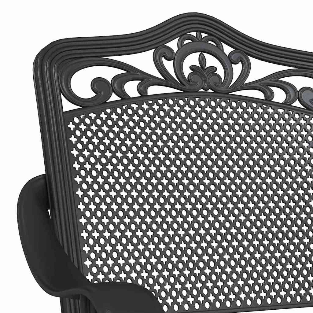 Ensemble de tables de jardin aluminium coulé noir 80 x 80 x 75 cm, Poids :27.42kg - PANGIVO - Image 8