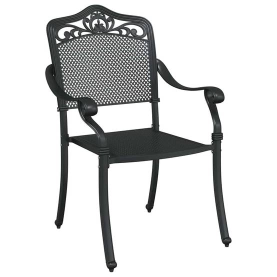 Ensemble de tables de jardin aluminium coulé noir 80 x 80 x 75 cm, Poids :27.42kg - PANGIVO - Image 4
