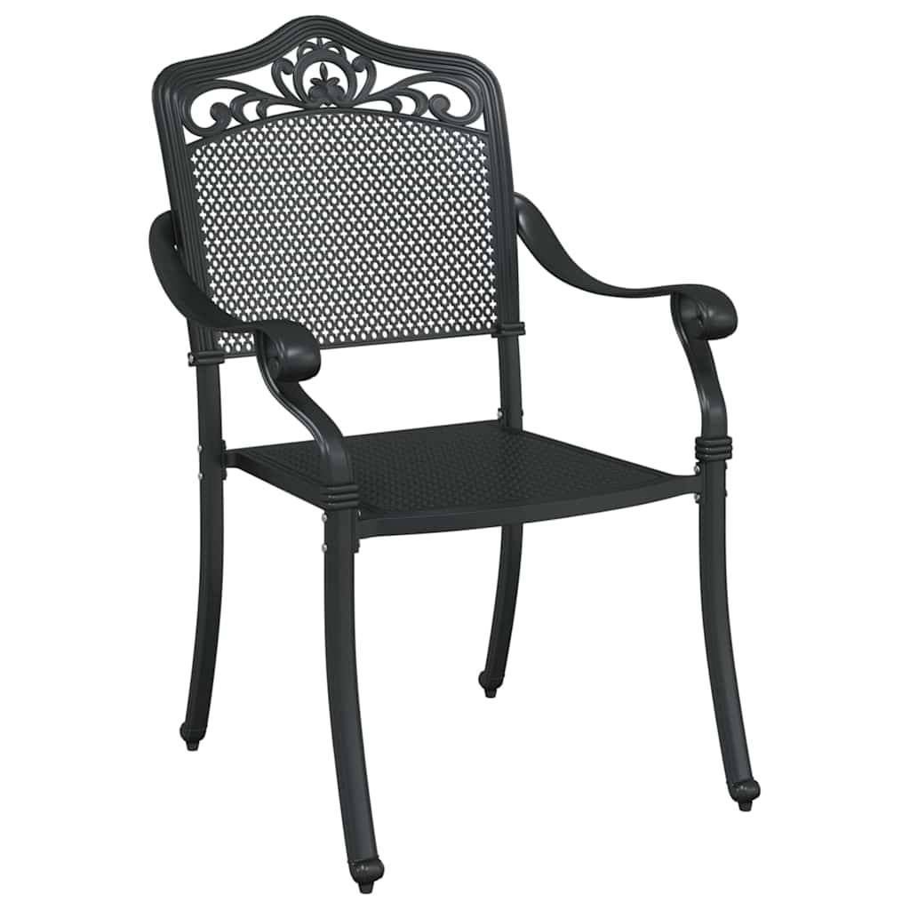 Ensemble de tables de jardin aluminium coulé noir 80 x 80 x 75 cm, Poids :27.42kg - PANGIVO - Image 4