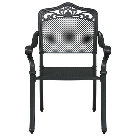 Ensemble de tables de jardin aluminium coulé noir 80 x 80 x 75 cm, Poids :27.42kg - PANGIVO - Image 7