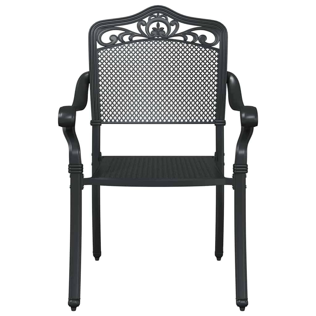 Ensemble de tables de jardin aluminium coulé noir 80 x 80 x 75 cm, Poids :27.42kg - PANGIVO - Image 7