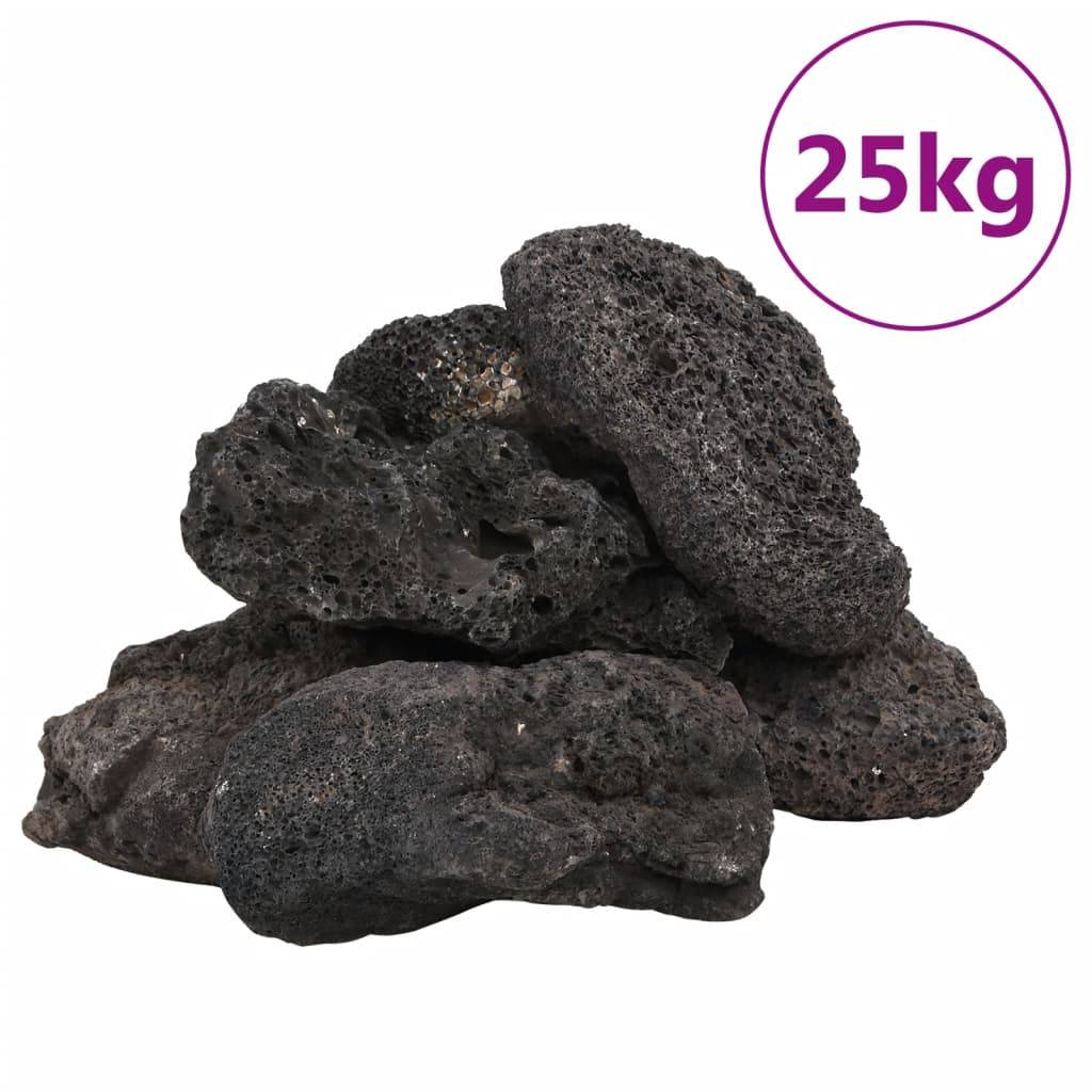 Grandes Roches Volcaniques pour Jardin et Bassin 25 kg Noir 10-30 cm - ComfortXL Outdoor Living - Image 2