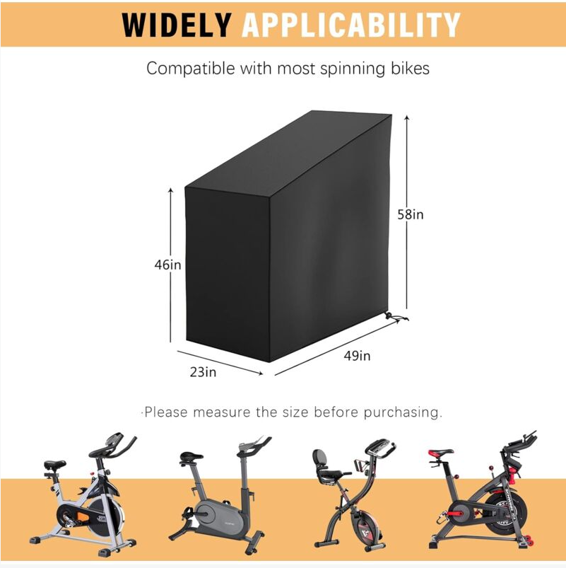 IntiMeg - 1 pc Housse de protection pour vélo d'exercice, housse de protection pour vélo d'intérieur, étanche à l'eau et à la poussière IntiMeg - Image 2