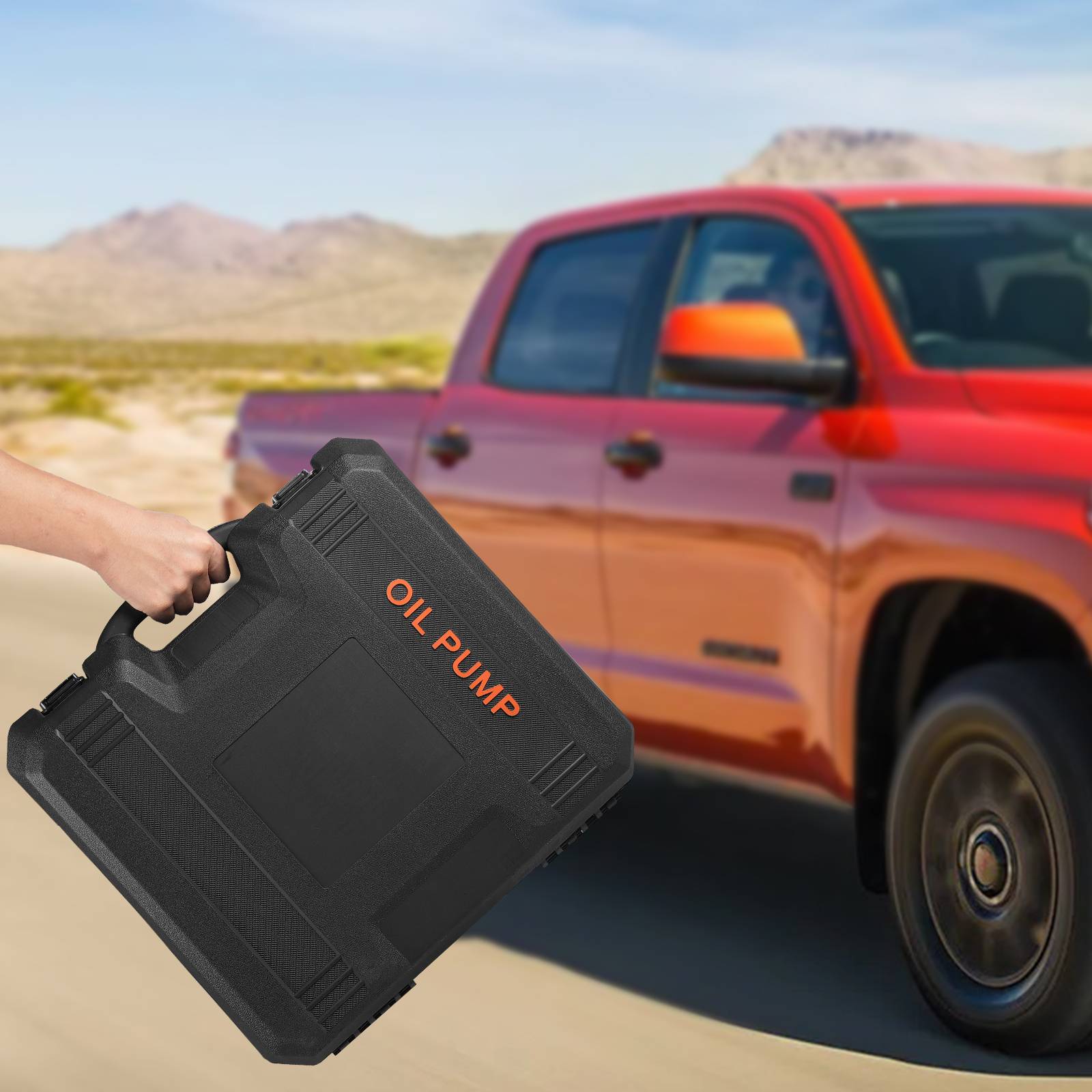 VEVOR Pompe portable 12V CC, haut débit 37.8L/min, buse et tuyaux pour diesel/kérosène. - Image 8