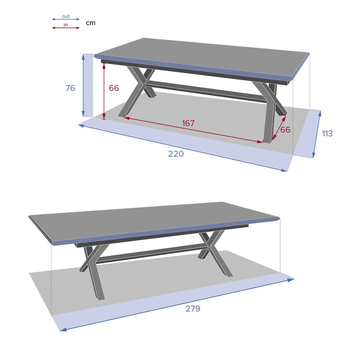 Hesperide - Table de jardin extensible "Axiome" ardoise granitée 10 places en aluminium traité époxy Hespéride - Image 7
