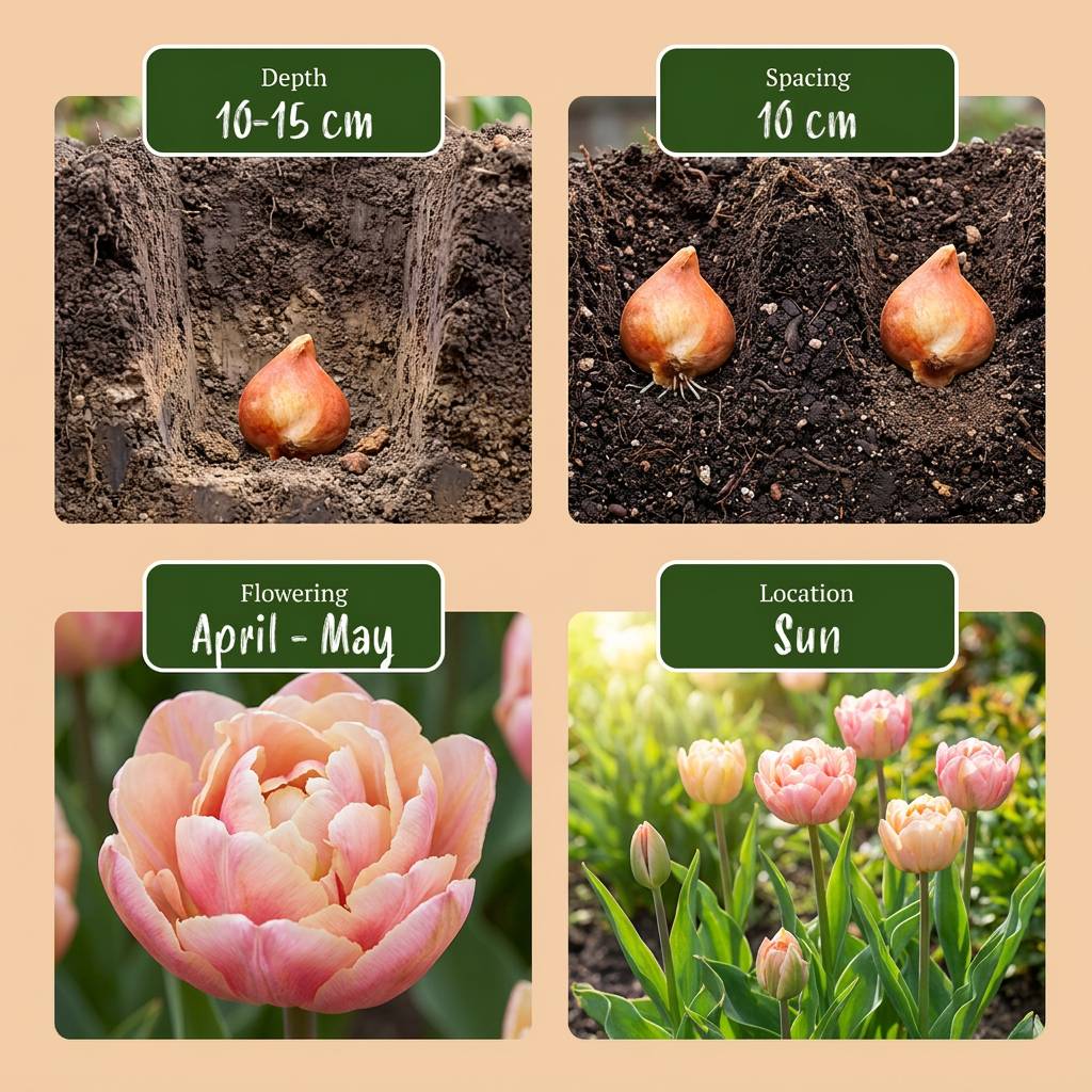 La Green Touch - Tulipe Peaches & Kisses - 24 bulbes - calibre 11/12 - Image 4