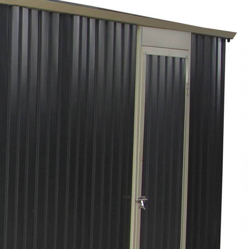 X-Metal - Garage métal 19,52 m² porte enroulable aluminium kit ancrage X-Metal anthracite - Image 7