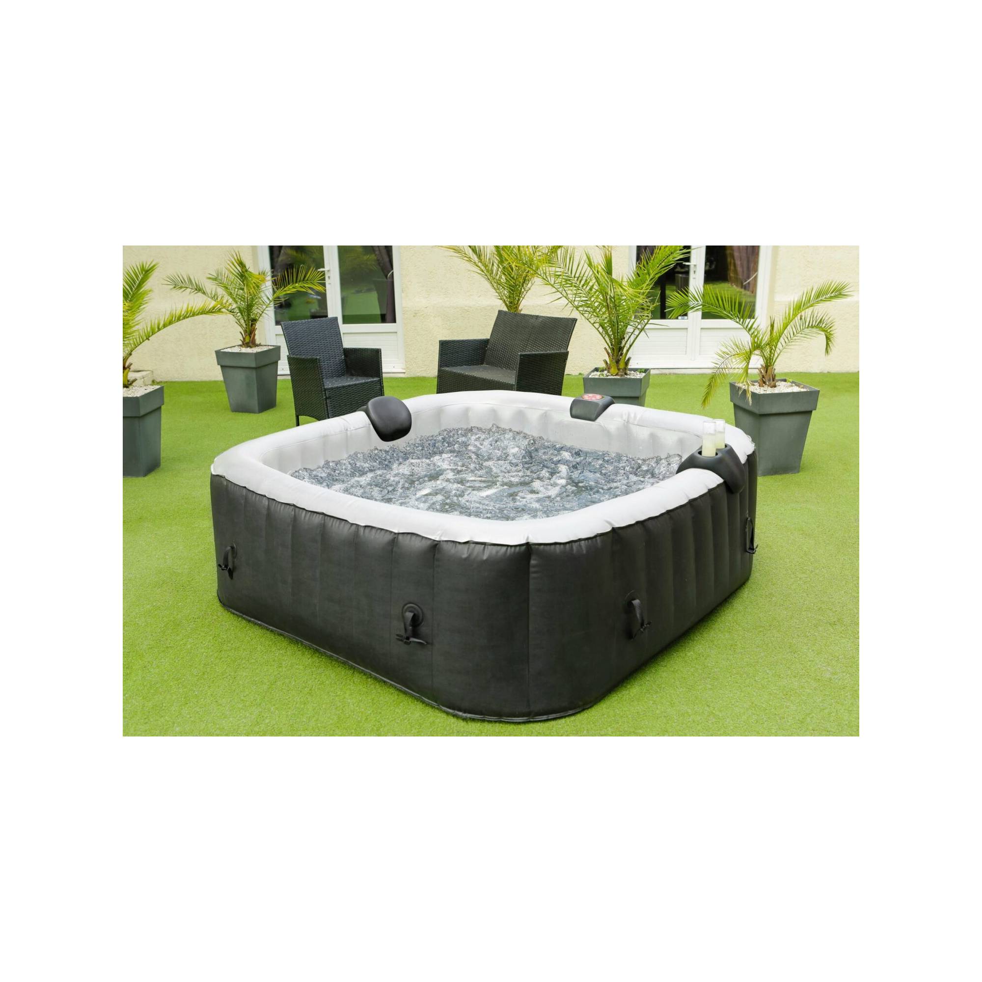 Spa gonflable 6 places carré - Ospazia - Dimensions : 185 x 185 cm - Filtre et bâche inclus - Image 10